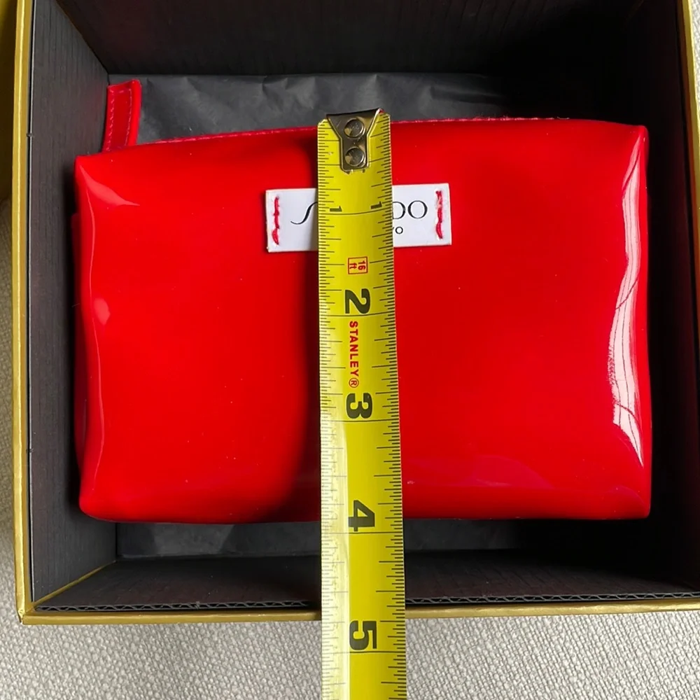 Shiseido travel sized products with makeup pouch and gift box